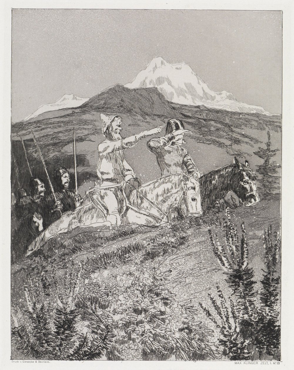 The Train (Tent, Opus XIV, Part 1, No. 13) by Max Klinger