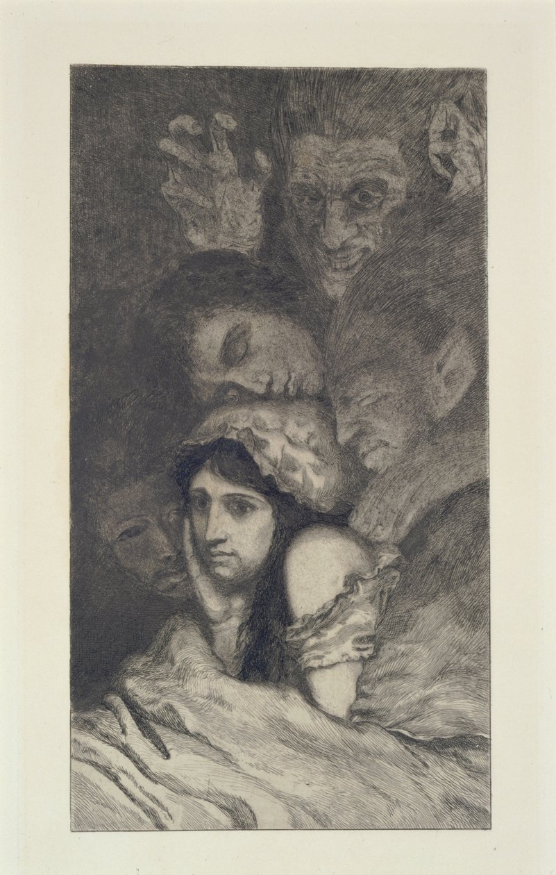 Dreams, plate 3 from the series “A Life: Opus VIII” by Max Klinger