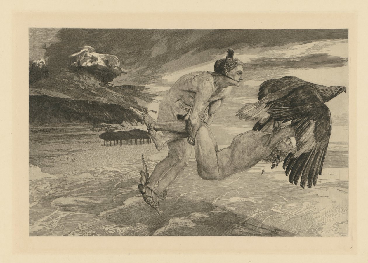 Abduction of Prometheus (from: Opus XII. Brahms Fantasy) by Max Klinger