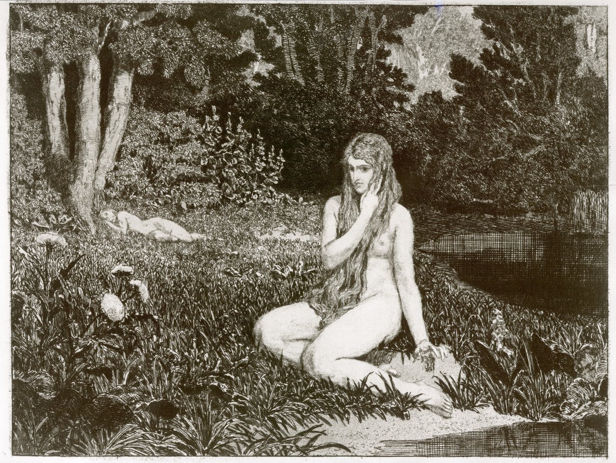 Eva and the Future (Opus III), Sheet 1: Eva by Max Klinger