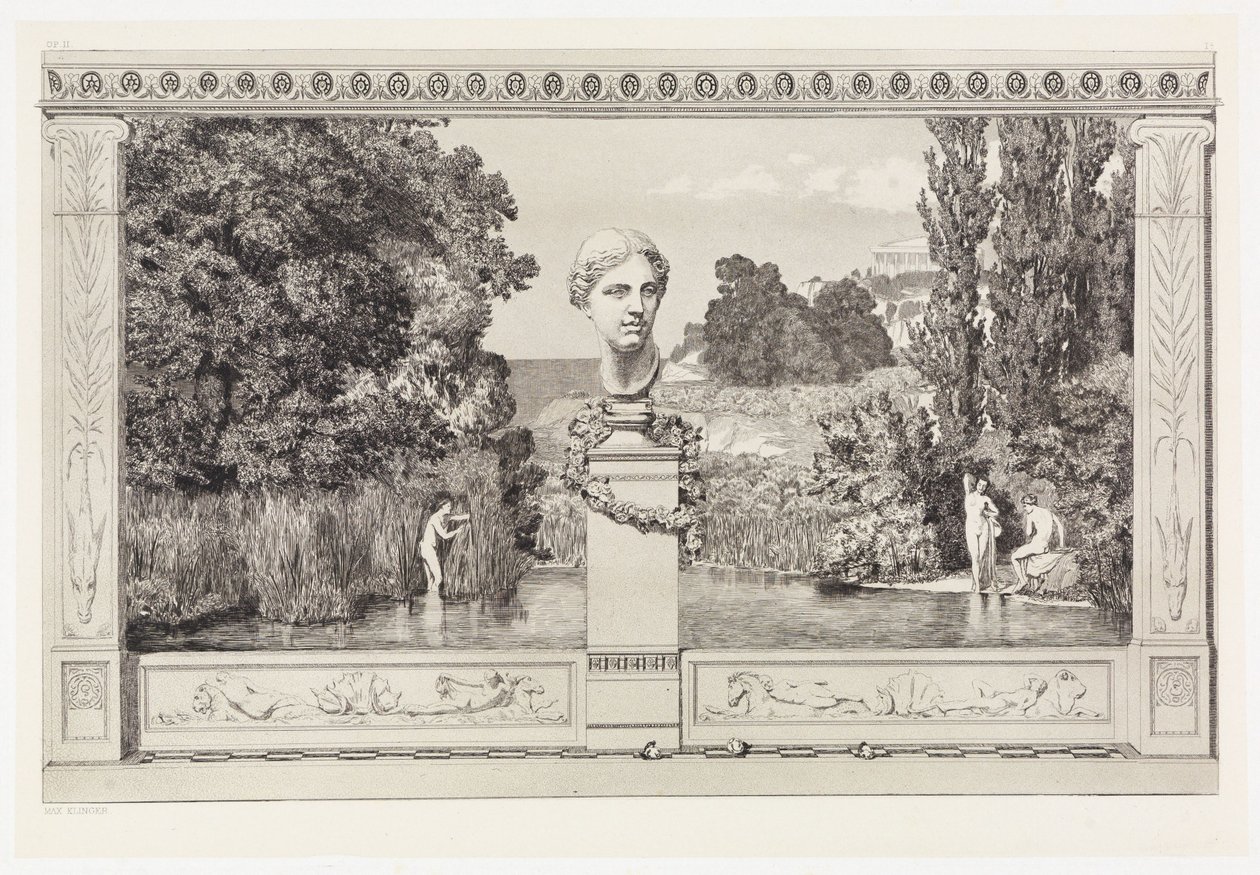 Evocation (Title Page / Extension Page) (Rescues of Ovidian Victims, Opus II, Sheet 1a) by Max Klinger