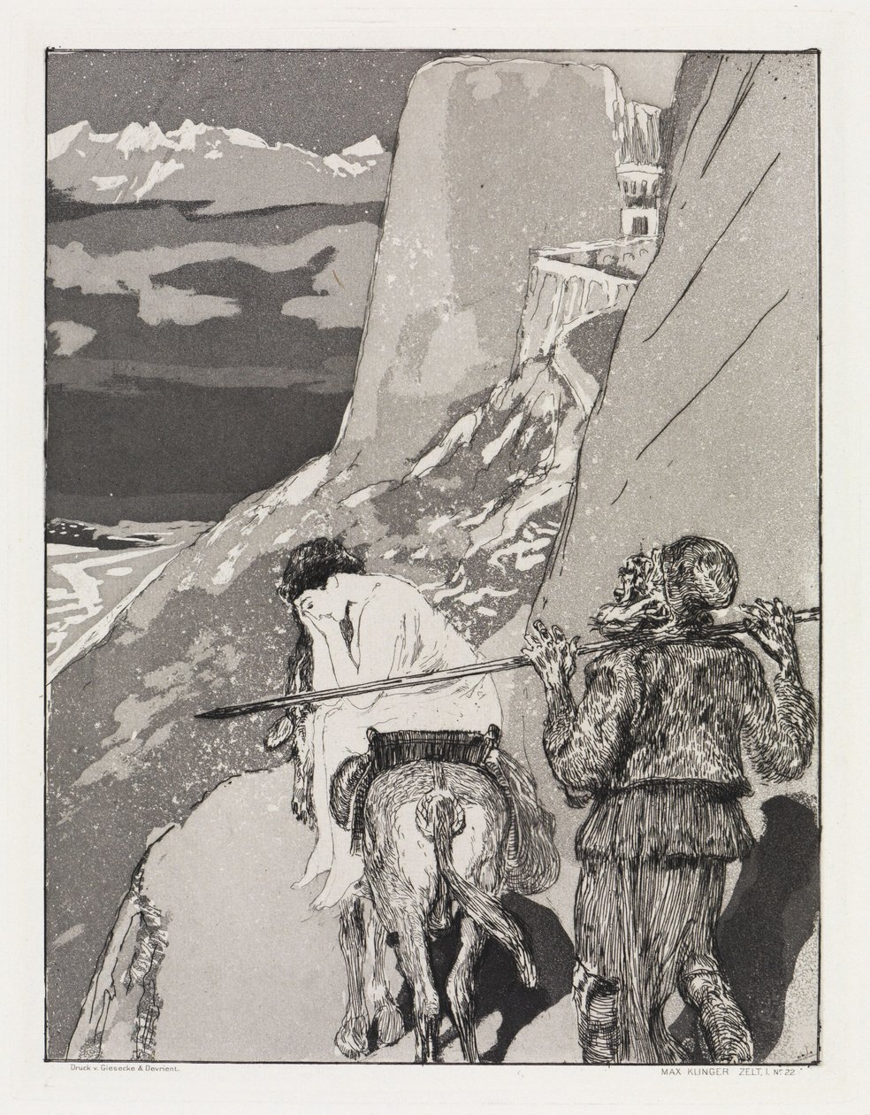 Captured (Tent, Opus XIV, Part 1, No. 22) by Max Klinger