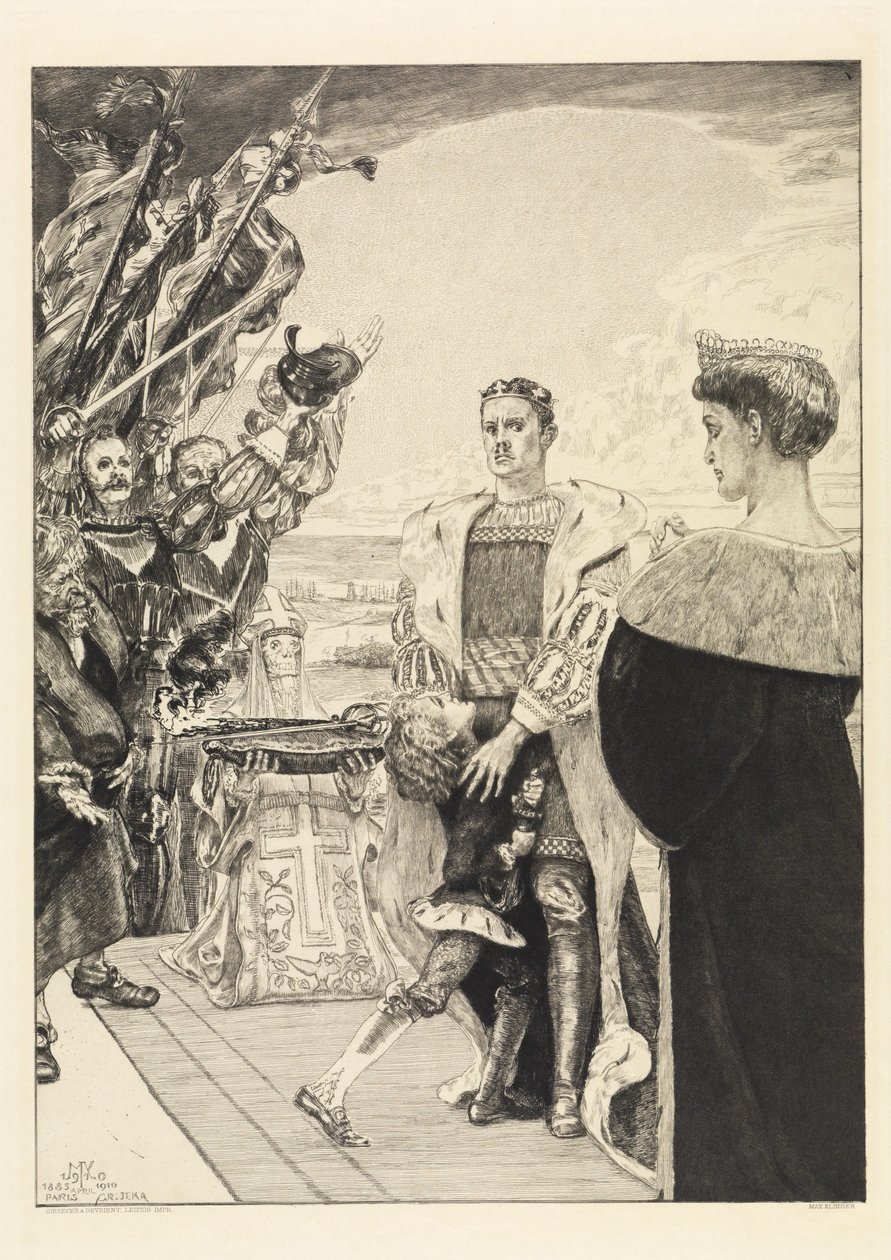 Ruler (From Death, Second Part, Opus XI, Sheet 2) by Max Klinger