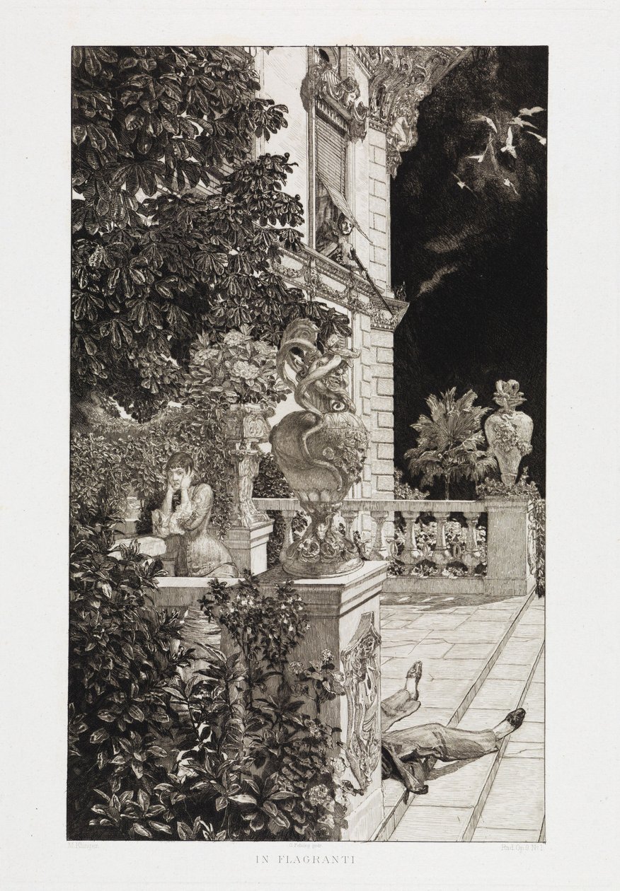 In Flagranti (Dramas, Opus IX, Sheet 1) by Max Klinger