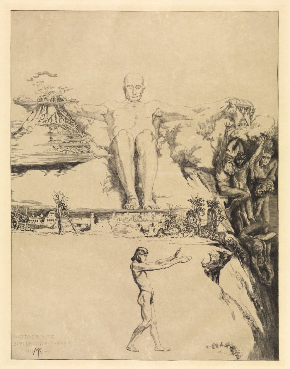Integer Vitae (Title Page) (Of Death, Second Part, Opus XI, Sheet 1) by Max Klinger