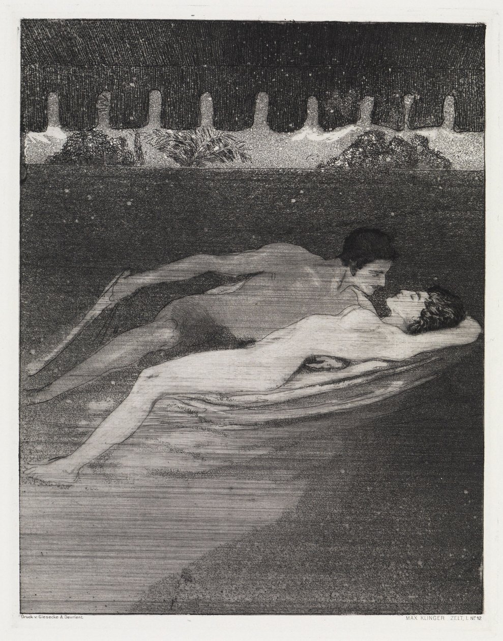Night (Tent, Opus XIV, Part 1, No. 12) by Max Klinger