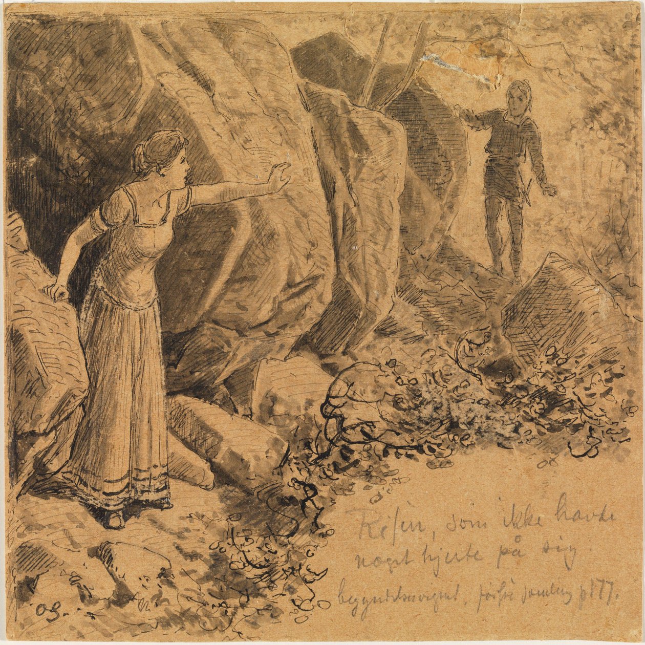 Narcissus and Echo I by Max Klinger