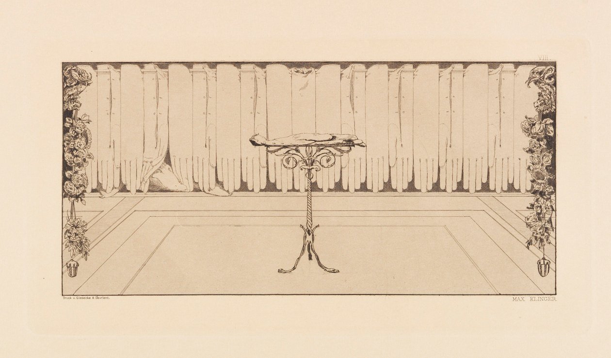 Opus VI, from Paraphrase on the Finding of a Glove, 1881 by Max Klinger