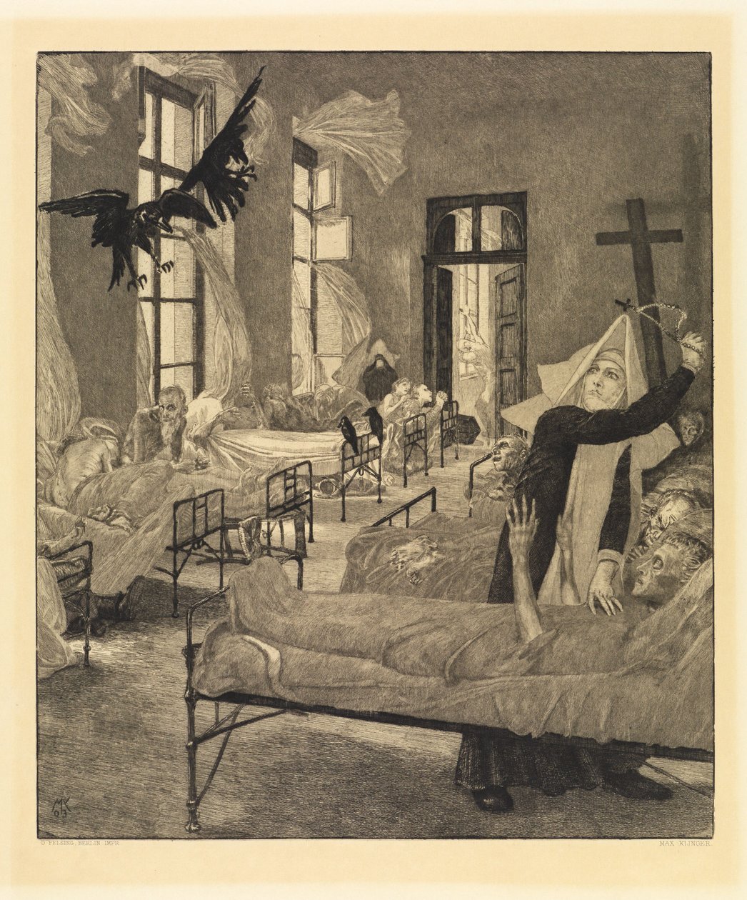 Plague (From Death, Part Two, Opus XI, Plate 6) by Max Klinger