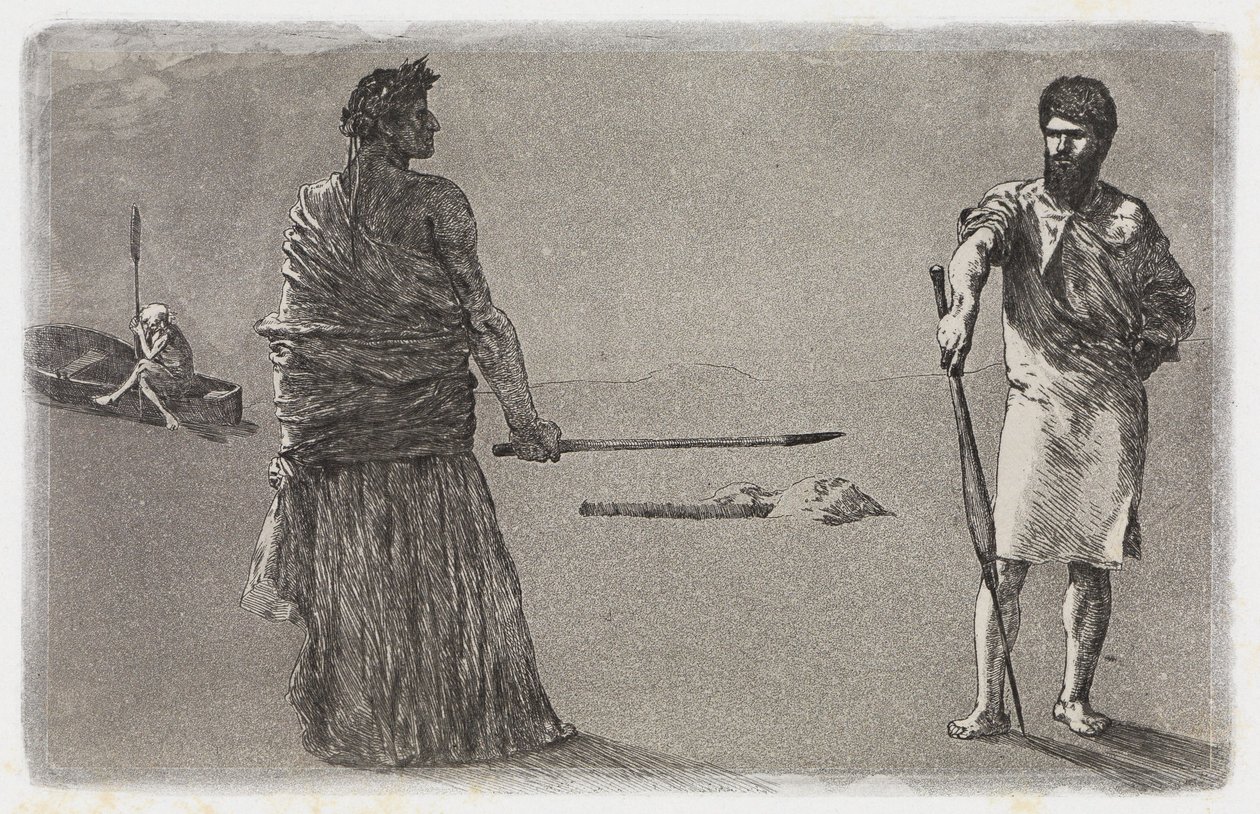 Conclusion (Satire / Resolution) (Rescue of Ovidian Victims, Opus II, Plate 13) by Max Klinger