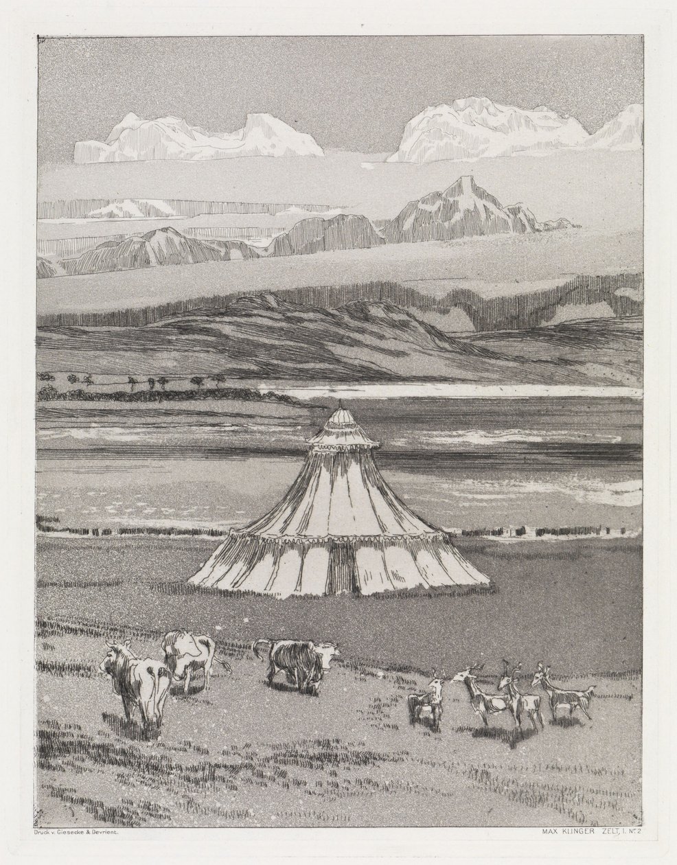 Tent (Tent, Opus XIV, Part 1, No. 2) by Max Klinger