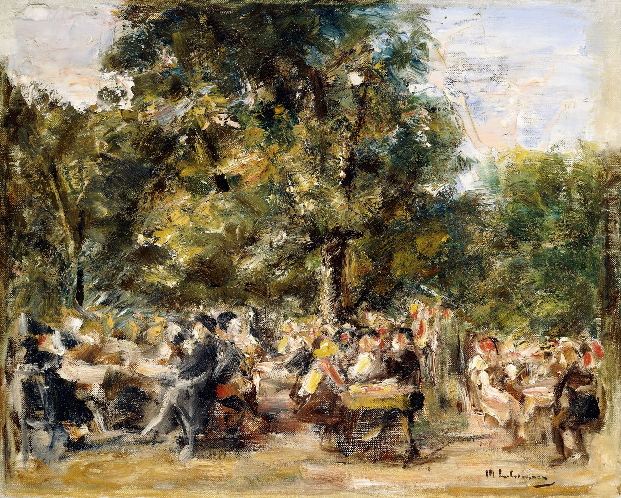 A Garden Restaurant on the River Havel, 1933 by Max Liebermann
