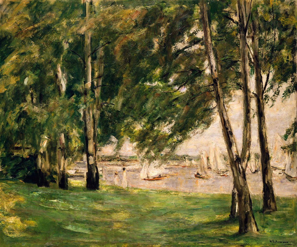 View of Wannsee with Sailboats by Max Liebermann