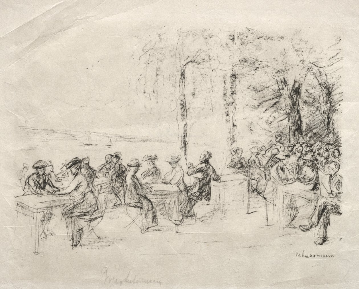 Cafe on the Havel by Max Liebermann