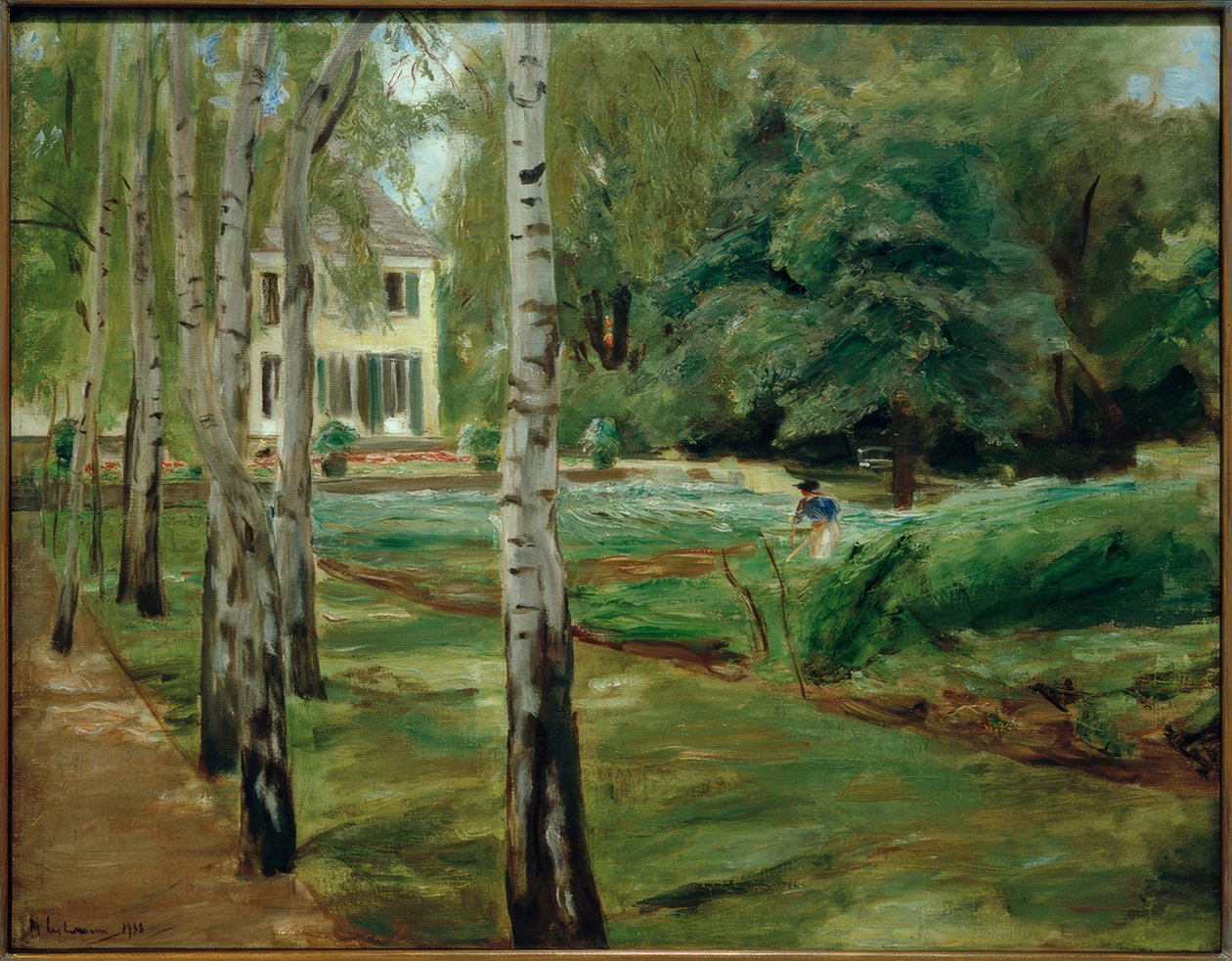 The Birch Avenue in Wannsee Garden Facing West by Max Liebermann