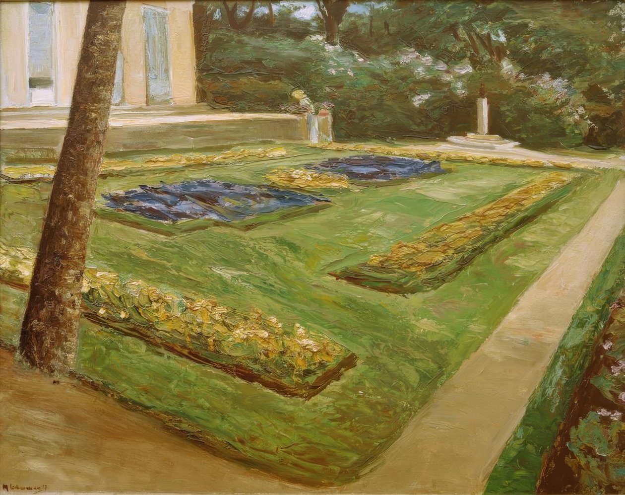 The Flower Terrace in Wannsee Garden Facing Northwest by Max Liebermann