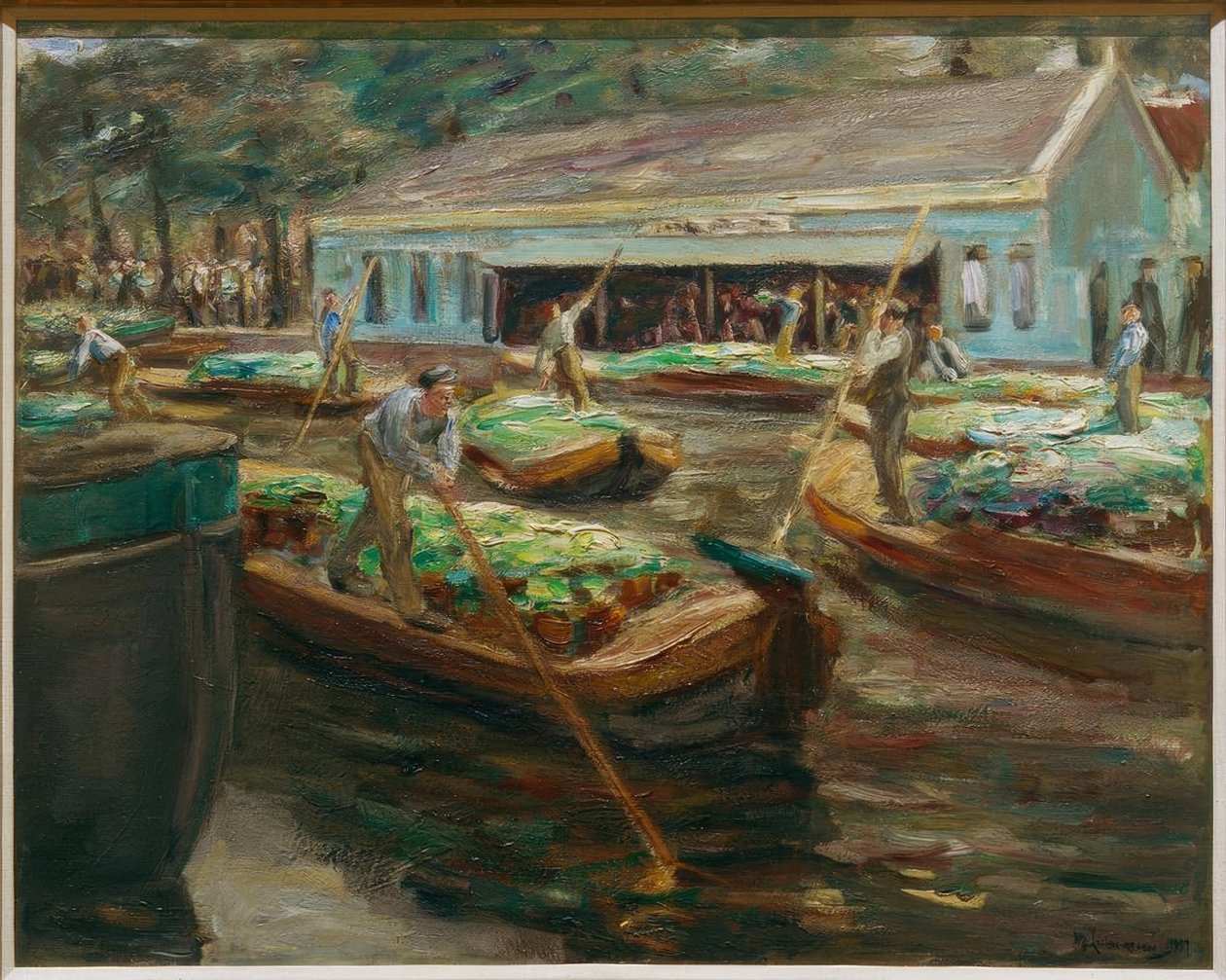 Vegetable Market in Delft by Max Liebermann