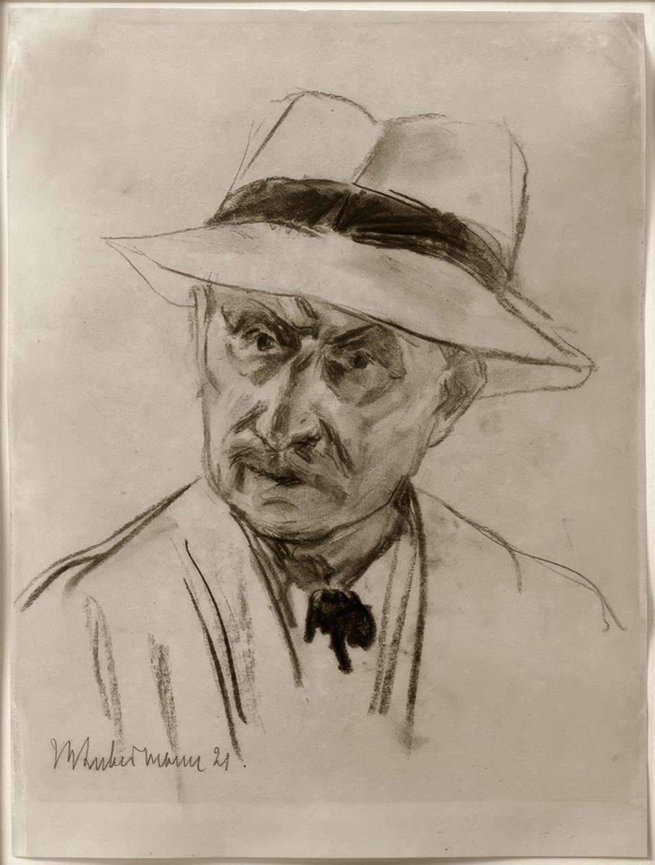 Self-Portrait with Panama Hat by Max Liebermann