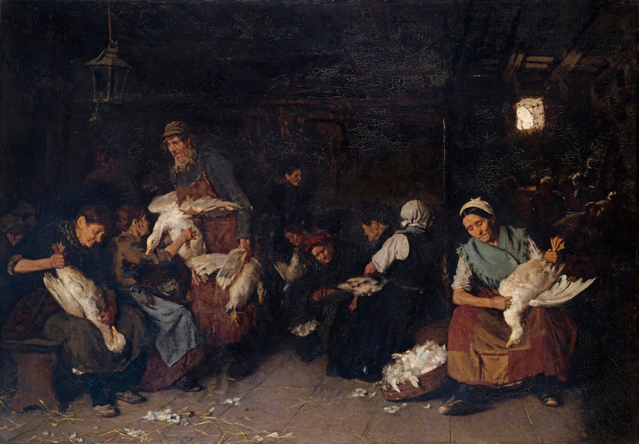 Women Plucking Geese by Max Liebermann
