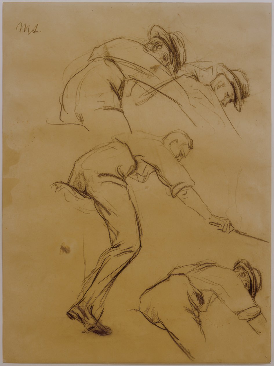 Polo Players, Three Riders to the Right - Study by Max Liebermann