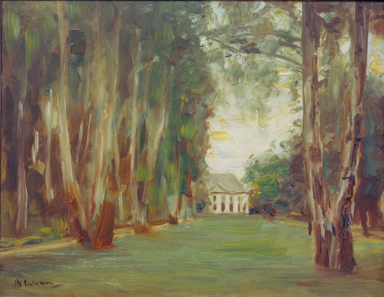 Wannsee Garden with Villa / The Birch Avenue in Wannsee Garden by Max Liebermann