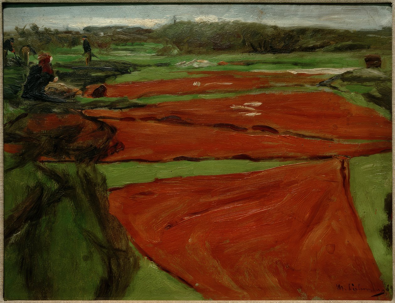 Meadow with Spread Nets and Sails by Max Liebermann