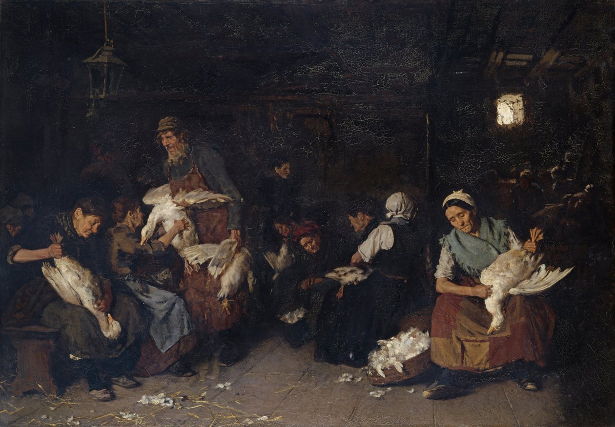 Women Plucking Geese, 1872 by Max Liebermann