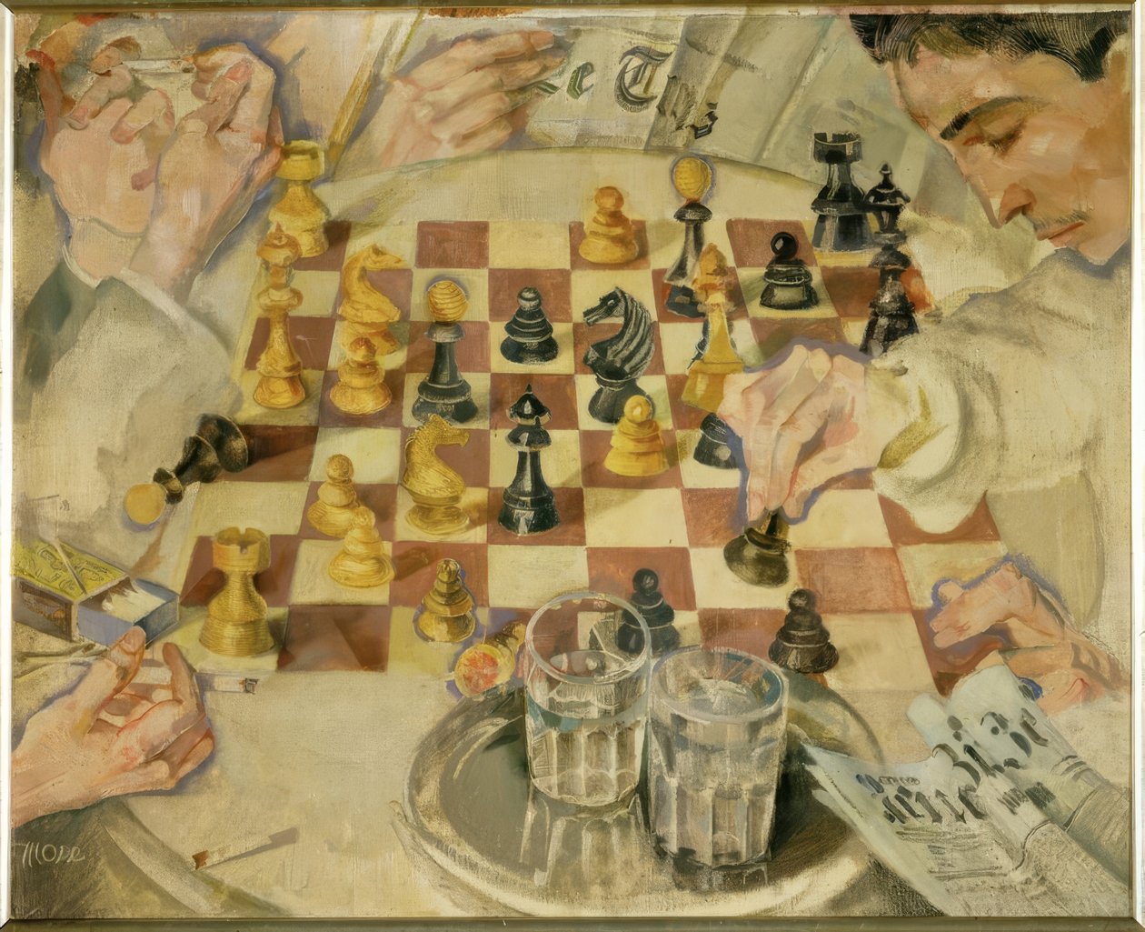 The Chess Players by Max Oppenheimer