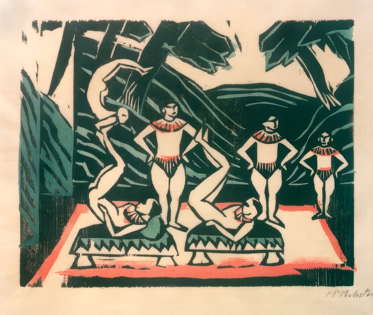 Acrobats III by Max Pechstein