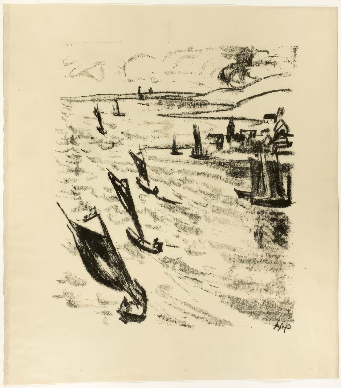 Boats in the Lagoon, from The Samland Ode by Max Pechstein