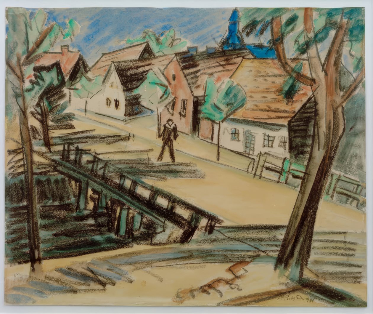 Great Mill Ditch Bridge – Leba / Pomerania by Max Pechstein
