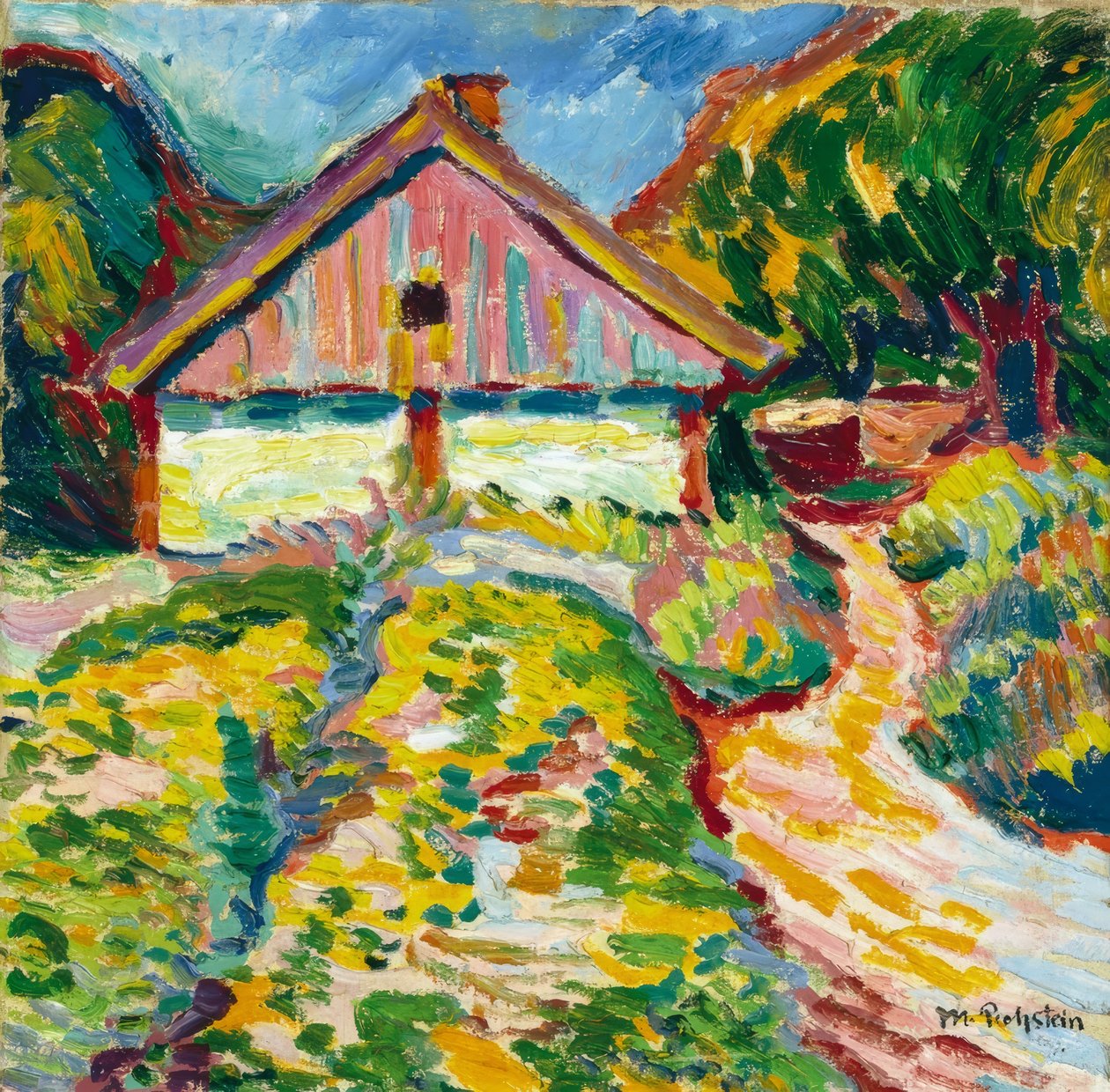House on the Curonian Spit by Max Pechstein