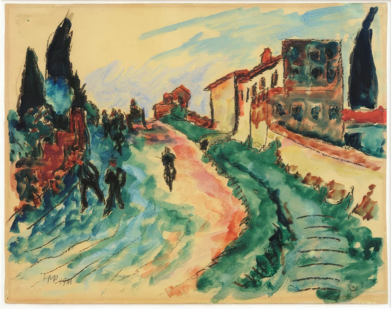 Italian Landscape by Max Pechstein
