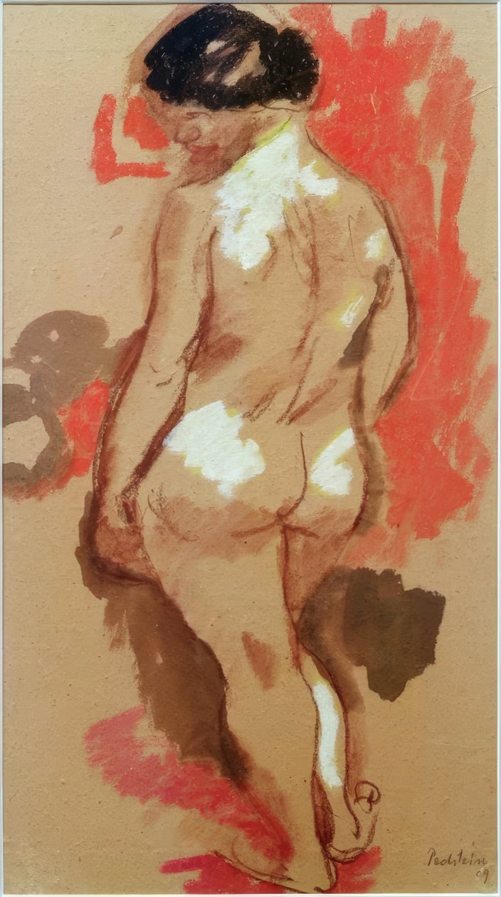 Standing Nude from the Back by Max Pechstein