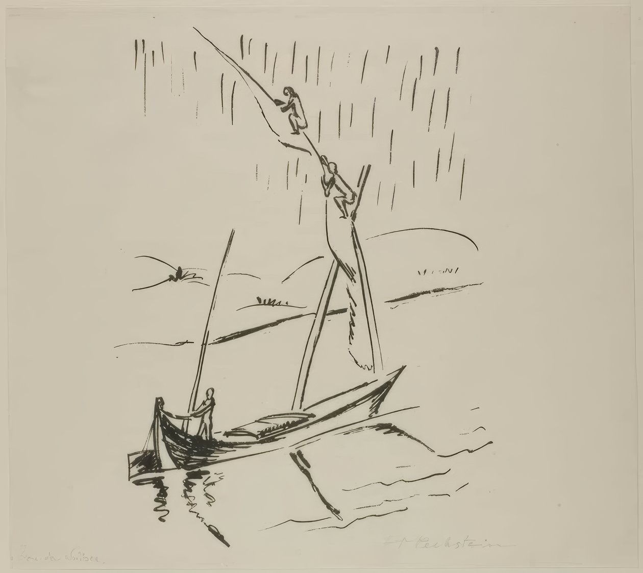 Suez Canal, from Travel Pictures: Italy-South Seas by Max Pechstein