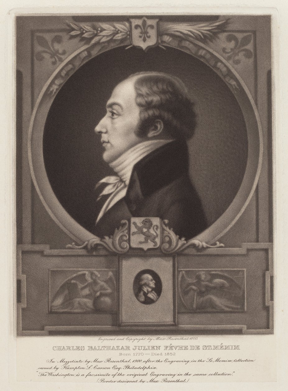 Charles Balthazar Julien Fevret de Saint-Memin by Max Rosenthal, after Charles B. J. Févret de Saint Mémin