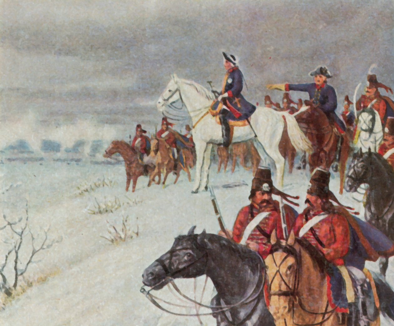 Frederick the Great on the Borner Hill in the Battle of Leuthen, 5 December 1757 by Max Weese