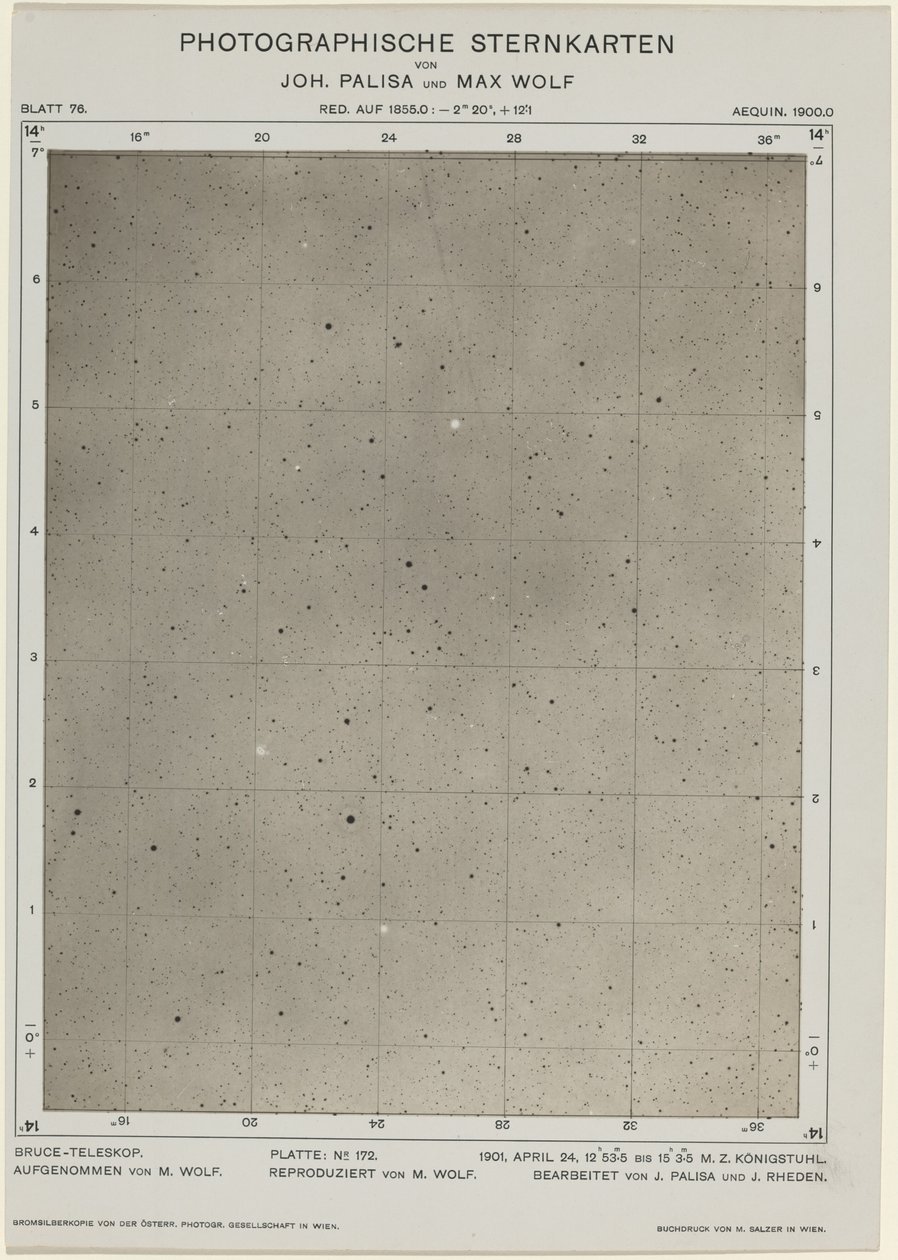 Photographic Star Charts April 24, 1901, 480. Creators: Max Wolf, Johann Palisa by Max Wolf, Johann Palisa