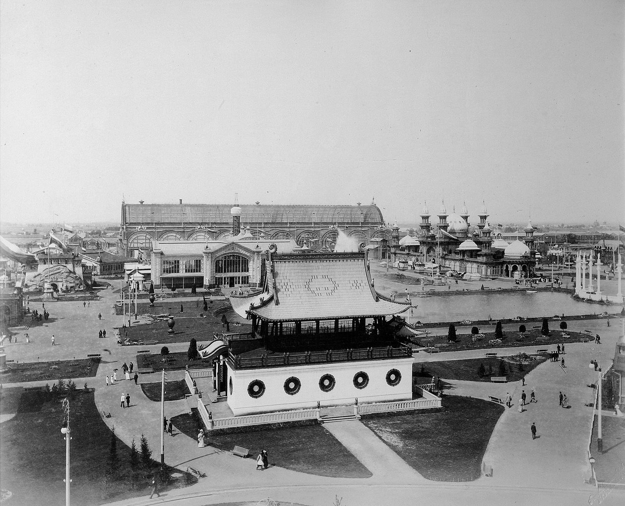 General view, the All-Russia Exhibition, Nizhny Novgorod, Russia, 1896 by Maxim Dmitriev