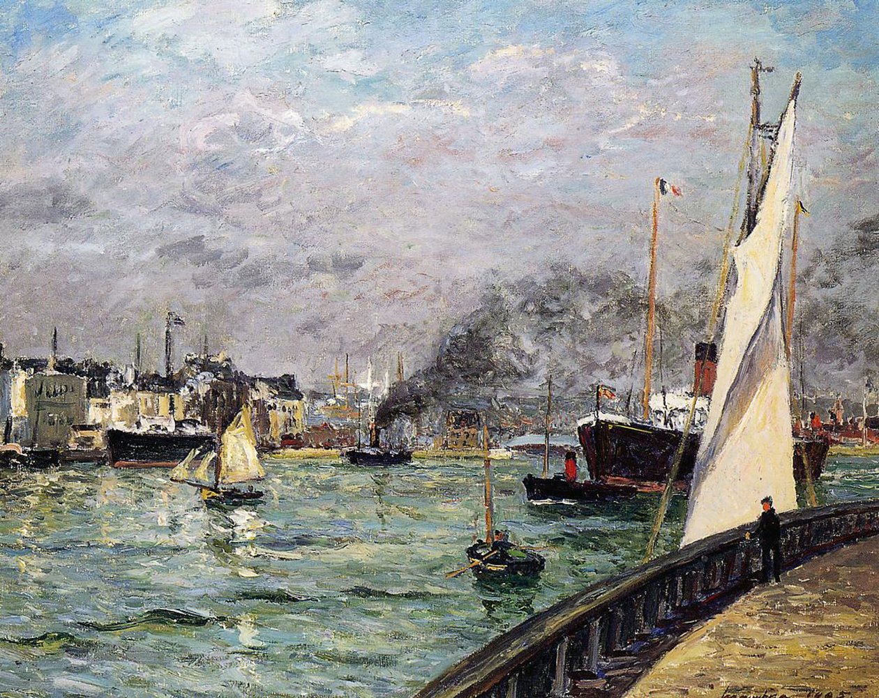 The Port of Le Havre, Normandy, 1905 by Maxime Emile Louis Maufra
