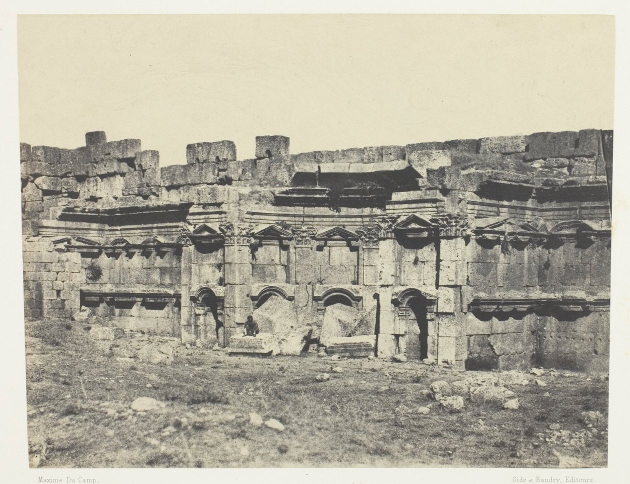 Baalbeck, Interior of the Enclosure of the Temples of the Sun and Jupiter; Syria by Maxime Du Camp