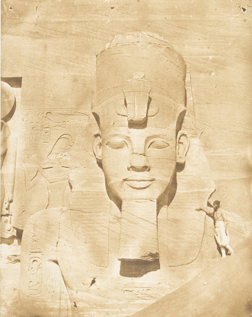 Colossal Statue of the Speos of Phré, at Abu Simbel, March 29, 1850 by Maxime Du Camp