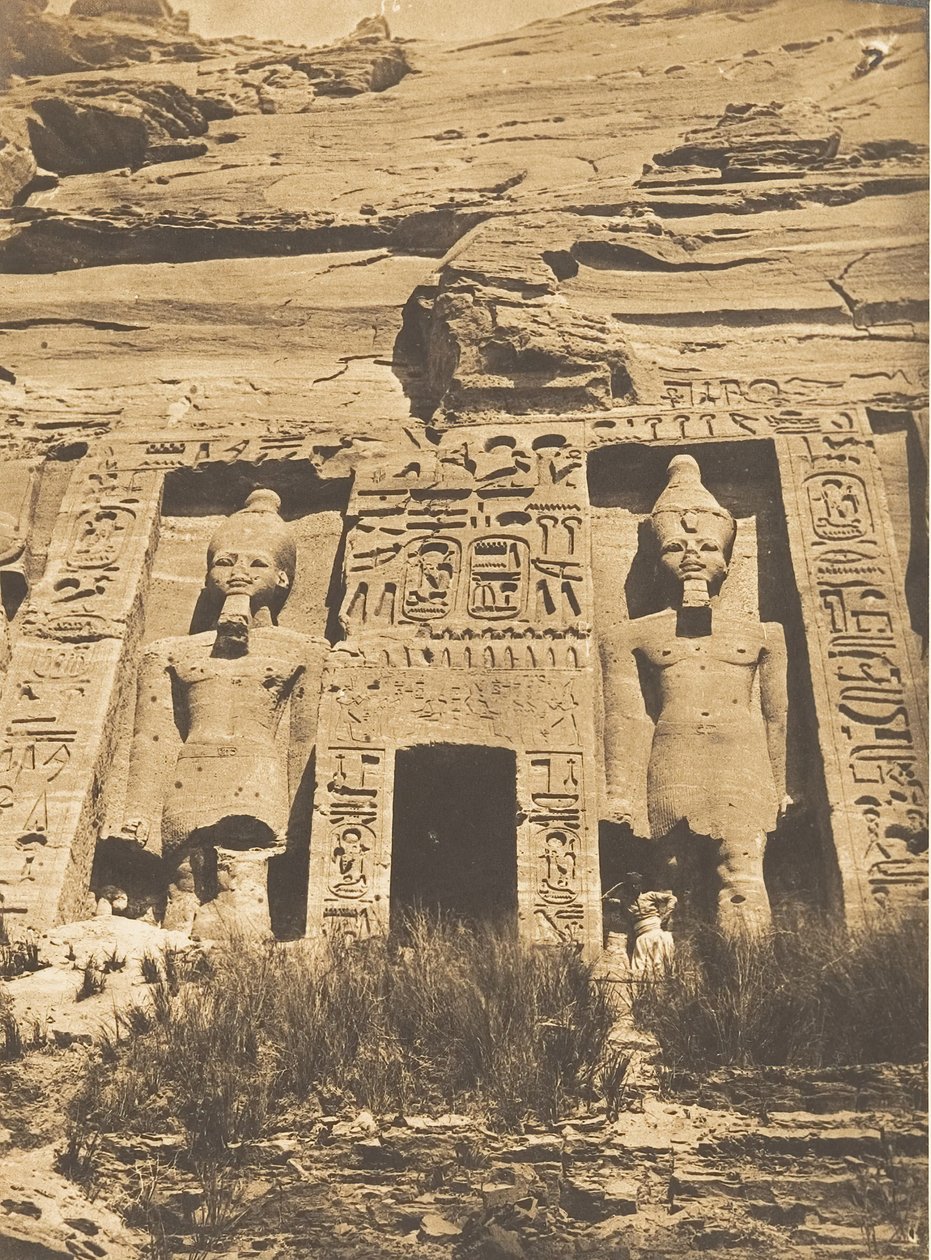 Entrance of the Speos of Hathor, at Abu Simbel, March 1850 by Maxime Du Camp