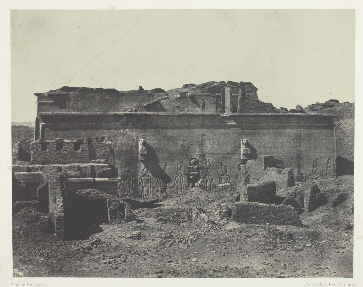 Rear Facade, Grand Temple of Dendera (Teutyres), Upper Egypt by Maxime Du Camp