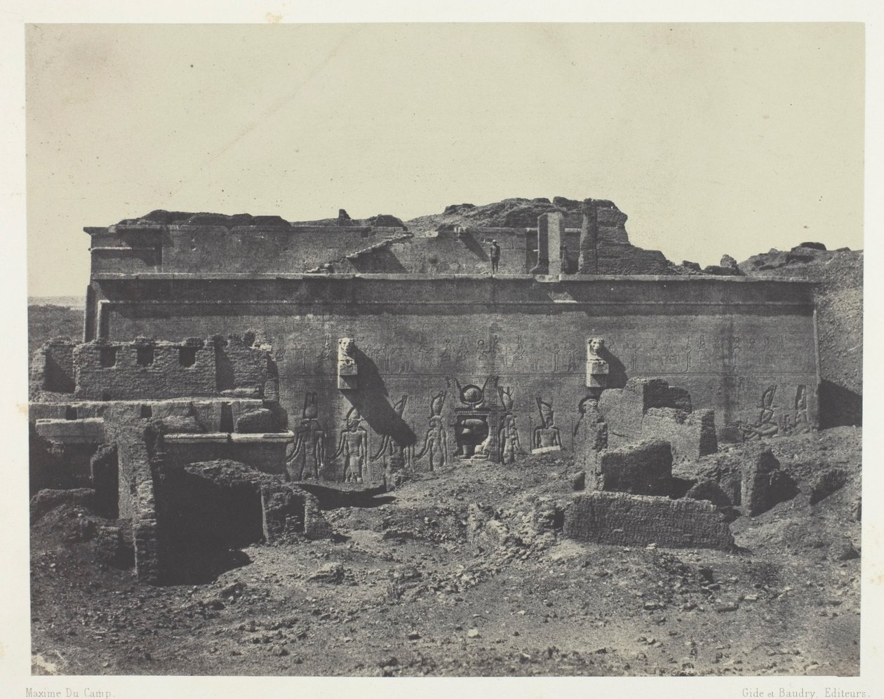 Rear Facade, Grand Temple of Dendera (Teutyres), Upper Egypt by Maxime Du Camp