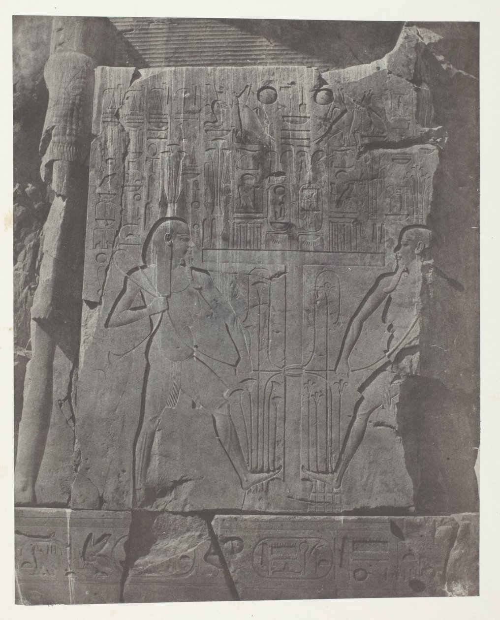 Gournah, Sculptures of the Throne of the Colossi; Thebes by Maxime Du Camp