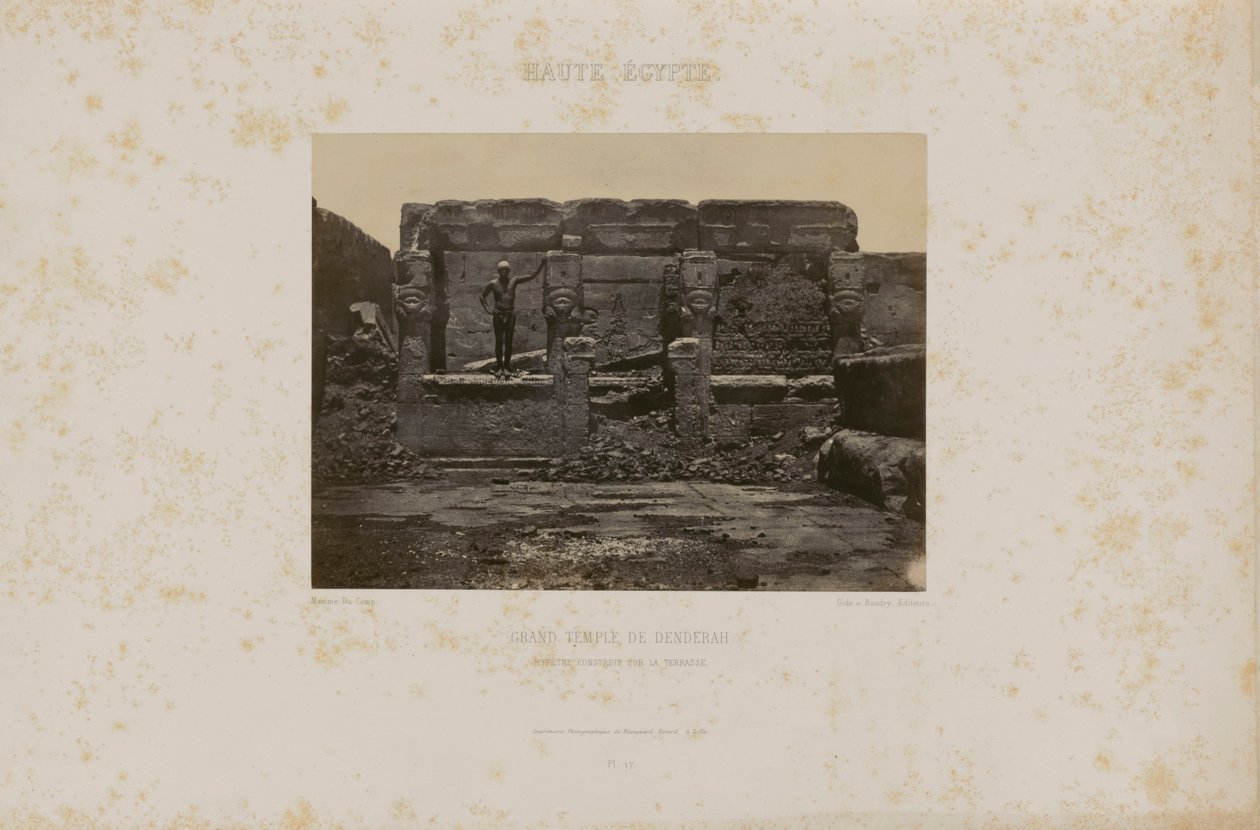 Grand Temple of Denderah by Maxime Du Camp: Fine art print