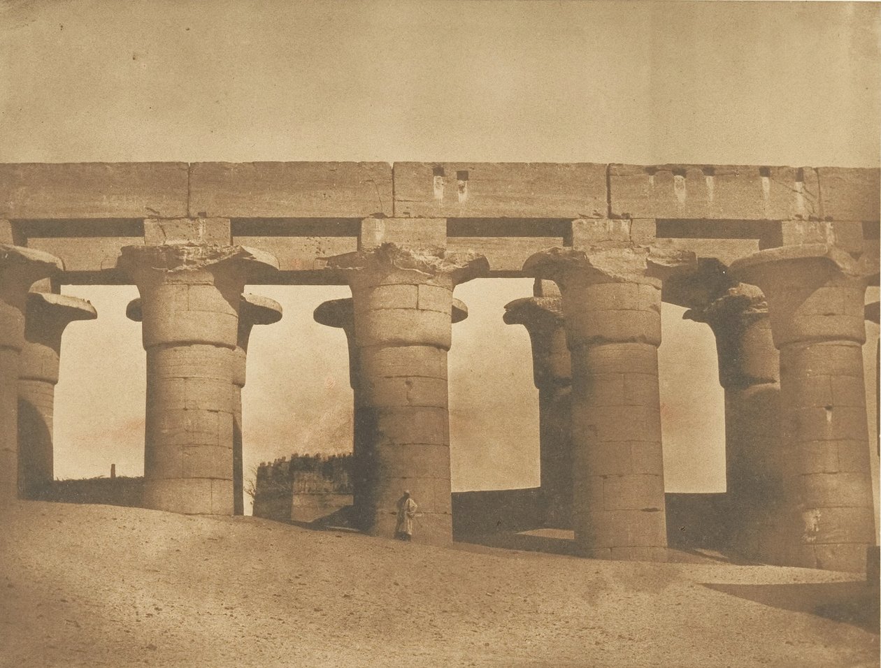 Great Colonnade of the Palace of Amenophis III, at Luxor, Thebes, 1849-50 by Maxime Du Camp