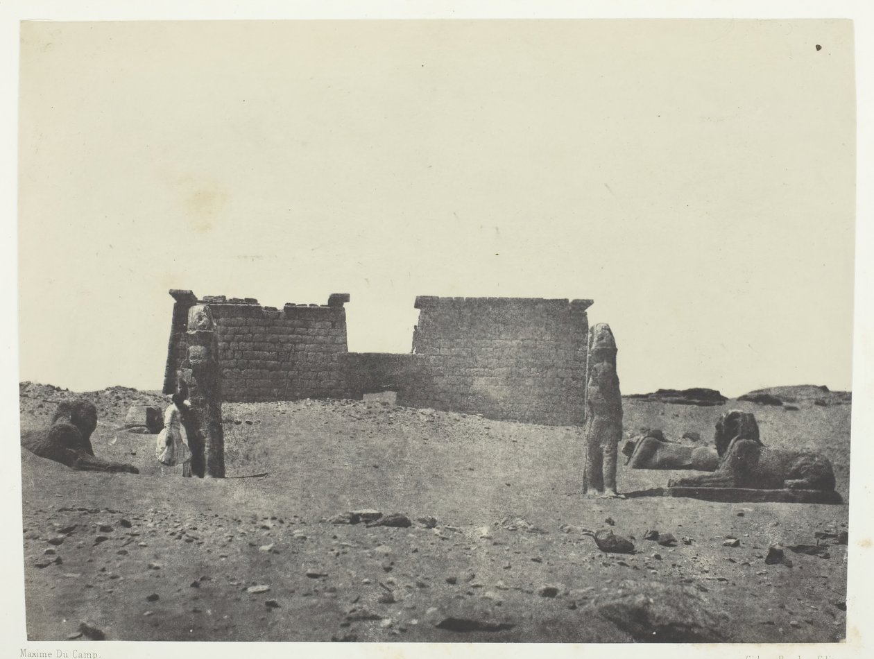 Hémi-Spéos De Séboua, Drômos, Nubie, 1849-51, printed 1852 by Maxime Du Camp