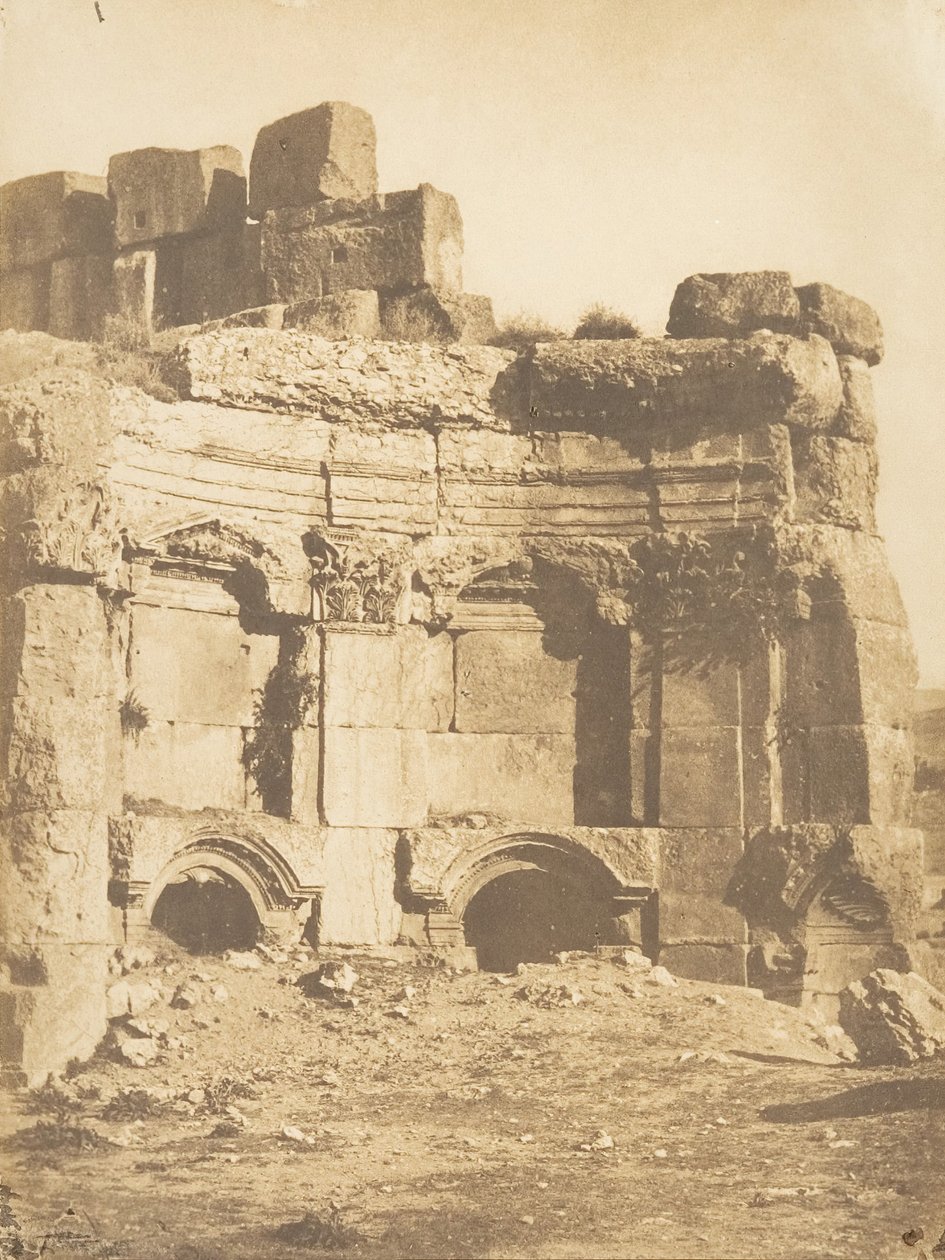 Hemicycle of the Temple Enclosure, Baalbek, September 15, 1850 by Maxime Du Camp